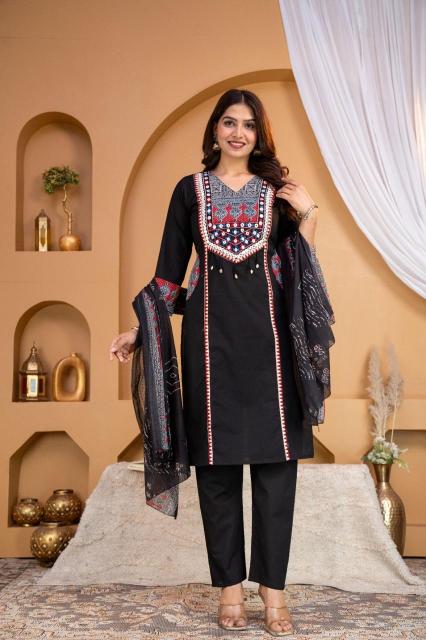 Janni cotton 3pcs wholesale kurtis in gujarat